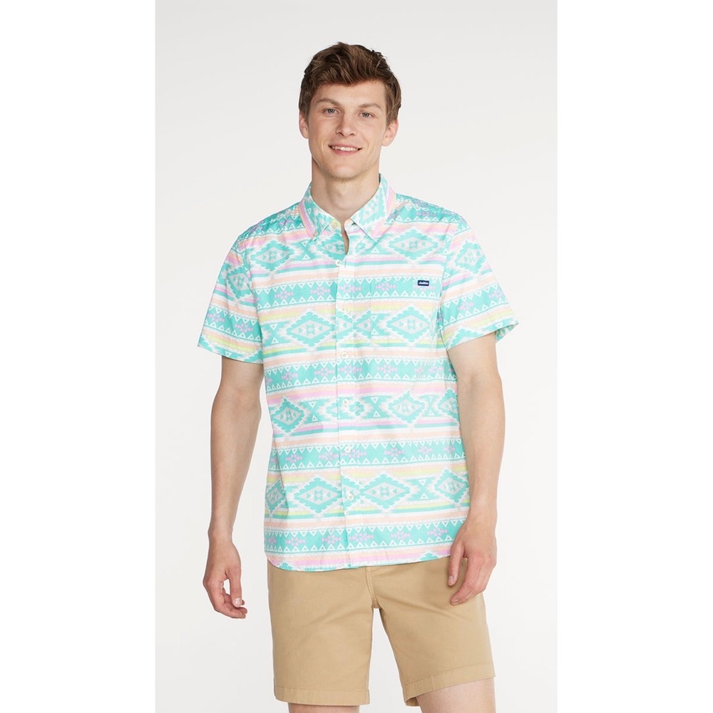 Chubbies‎ The Friday Shirt En Fuego Wild Sz M Cotton Stretch